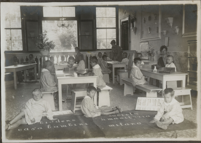 Casa dei bambini di Biadene, doposcuola, 1919-1920 (Archivio della Società umanitaria)